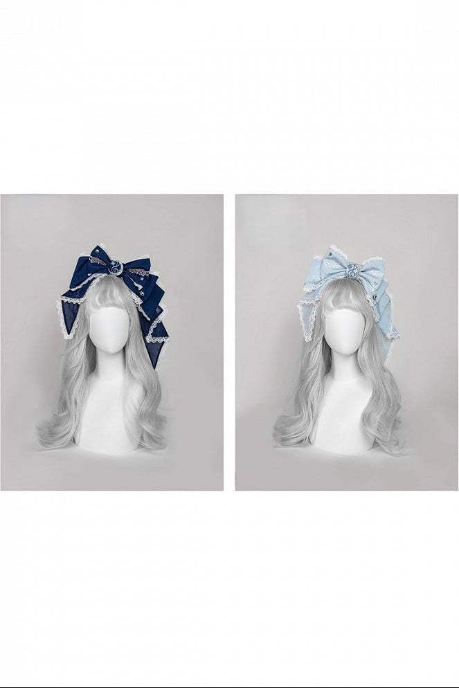 [Pre-order Deadline: September 23] Light Blue/Dark Blue Celestial Star Series Accessories (Ribbon Veil Hat, Ribbon Headband Kc, Wrist Cuffs, Choker)