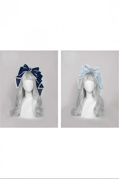 [Pre-order Deadline: September 23] Light Blue/Dark Blue Celestial Star Series Accessories (Ribbon Veil Hat, Ribbon Headband Kc, Wrist Cuffs, Choker)