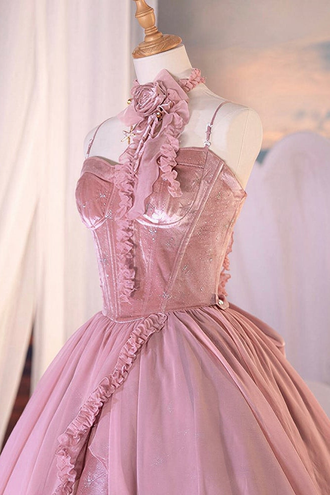 [Reservierungsschluss 1. Juni] Dunkelblau/Pink/Dunkelpetrol Atlantis Dark-Fantasy-Lolita Sternen-Korsett asymmetrisches Bustier-JKS-Kleid