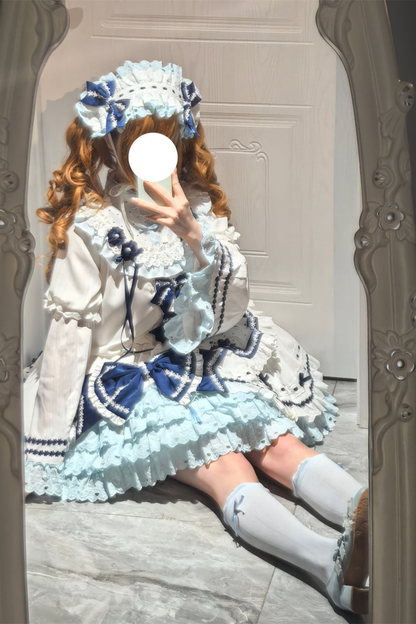 [3월 18일 예약마감] 차이나 드림 원피스 + 점퍼 스커트 + 소매 + 레그 워머 + 머리띠 + 칼라 + 클립 + 리본 + 공주 소매