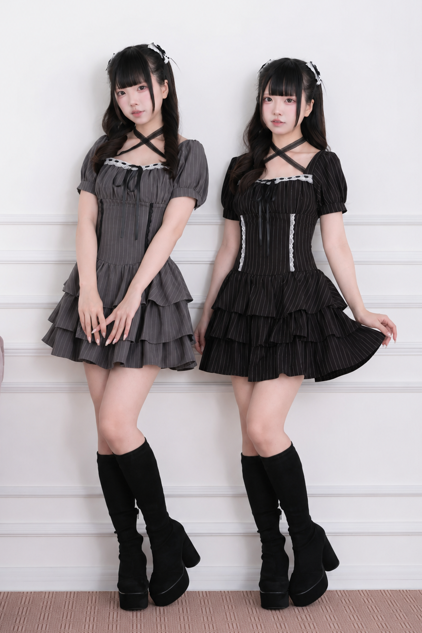 【予約商品】量産系お嬢様ティアードワンピース