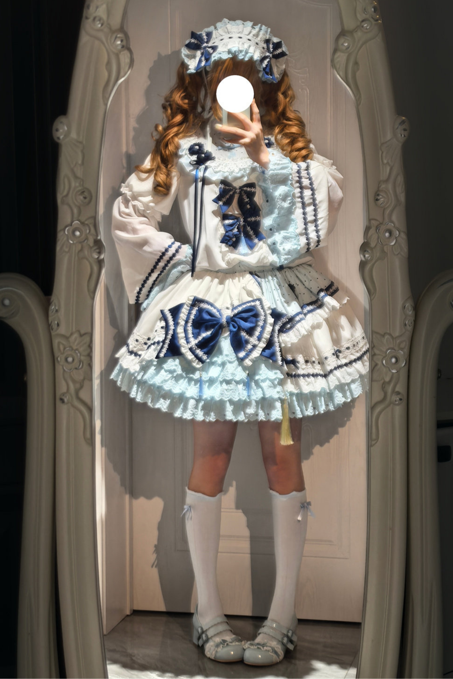 [3월 18일 예약마감] 차이나 드림 원피스 + 점퍼 스커트 + 소매 + 레그 워머 + 머리띠 + 칼라 + 클립 + 리본 + 공주 소매