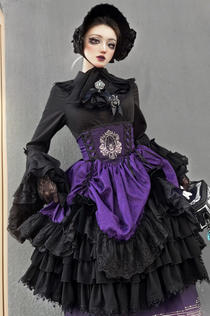 Moon River Gothic Skirt + Cape + Top + Bow