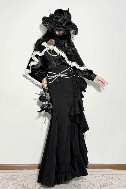 【12月23日予約締切】トワイライトレインロマンティックフリルマーメイドスカート