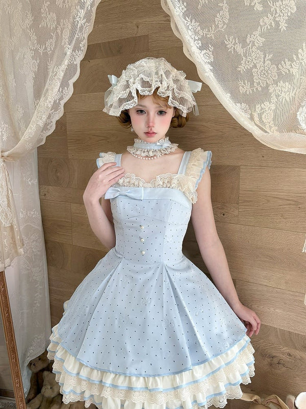 【1月29日予約締切】エレガントスイートロリータフリルリボンサスドレス＋チョーカー