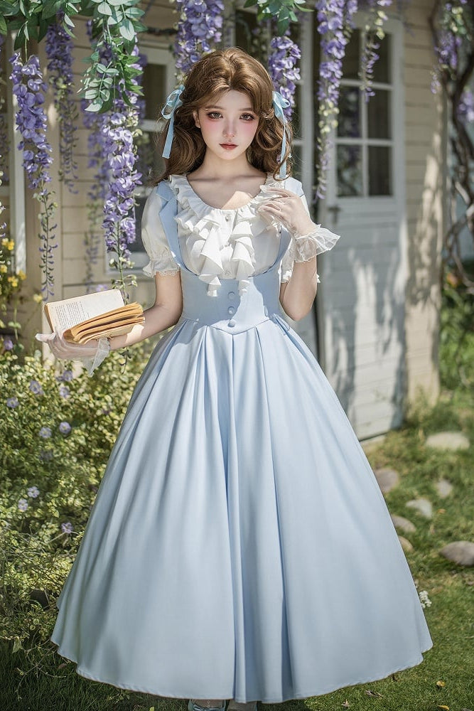 【4月14日予約締切】ホワイトフリルパフスリーブロリータシャツ