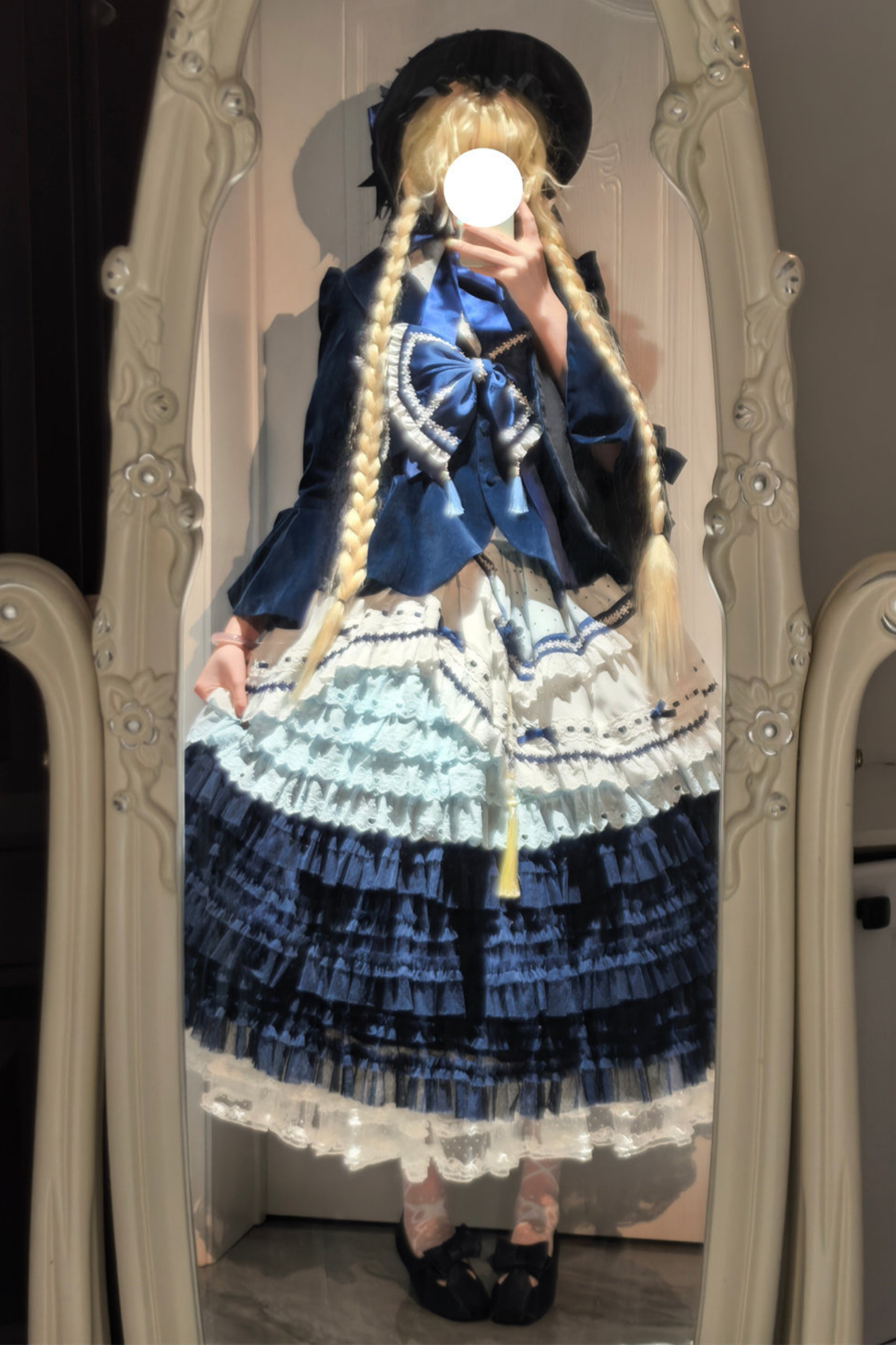 [3월 18일 예약마감] 차이나 드림 원피스 + 점퍼 스커트 + 소매 + 레그 워머 + 머리띠 + 칼라 + 클립 + 리본 + 공주 소매