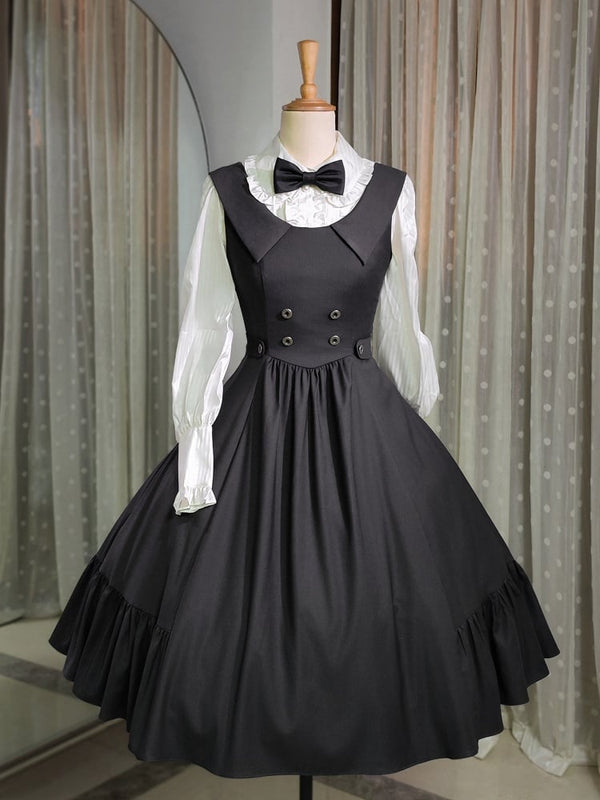 【12月9日予約締切】スプリットカラーエレガントバックレースアップドレス