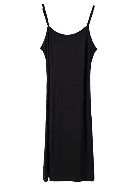 Punk style subculture striped hole knit sweater + inner cami dress + belt