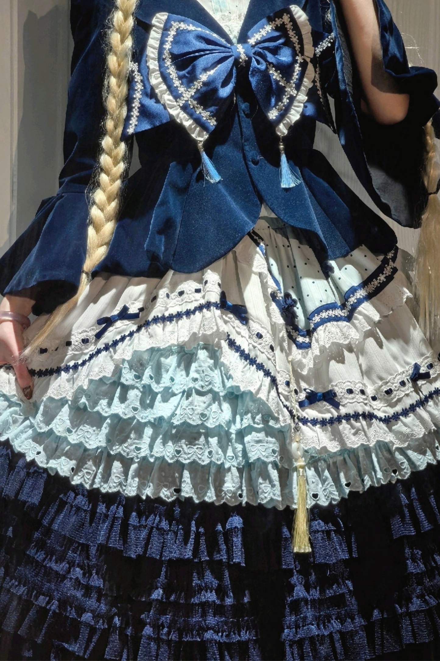 [3월 18일 예약마감] 차이나 드림 원피스 + 점퍼 스커트 + 소매 + 레그 워머 + 머리띠 + 칼라 + 클립 + 리본 + 공주 소매