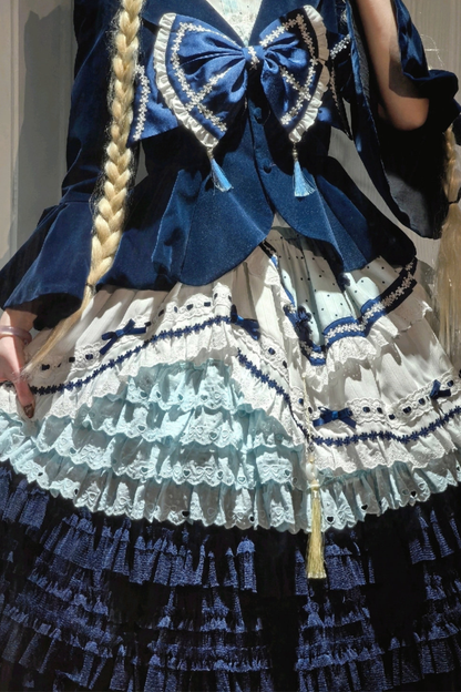 [3월 18일 예약마감] 차이나 드림 원피스 + 점퍼 스커트 + 소매 + 레그 워머 + 머리띠 + 칼라 + 클립 + 리본 + 공주 소매