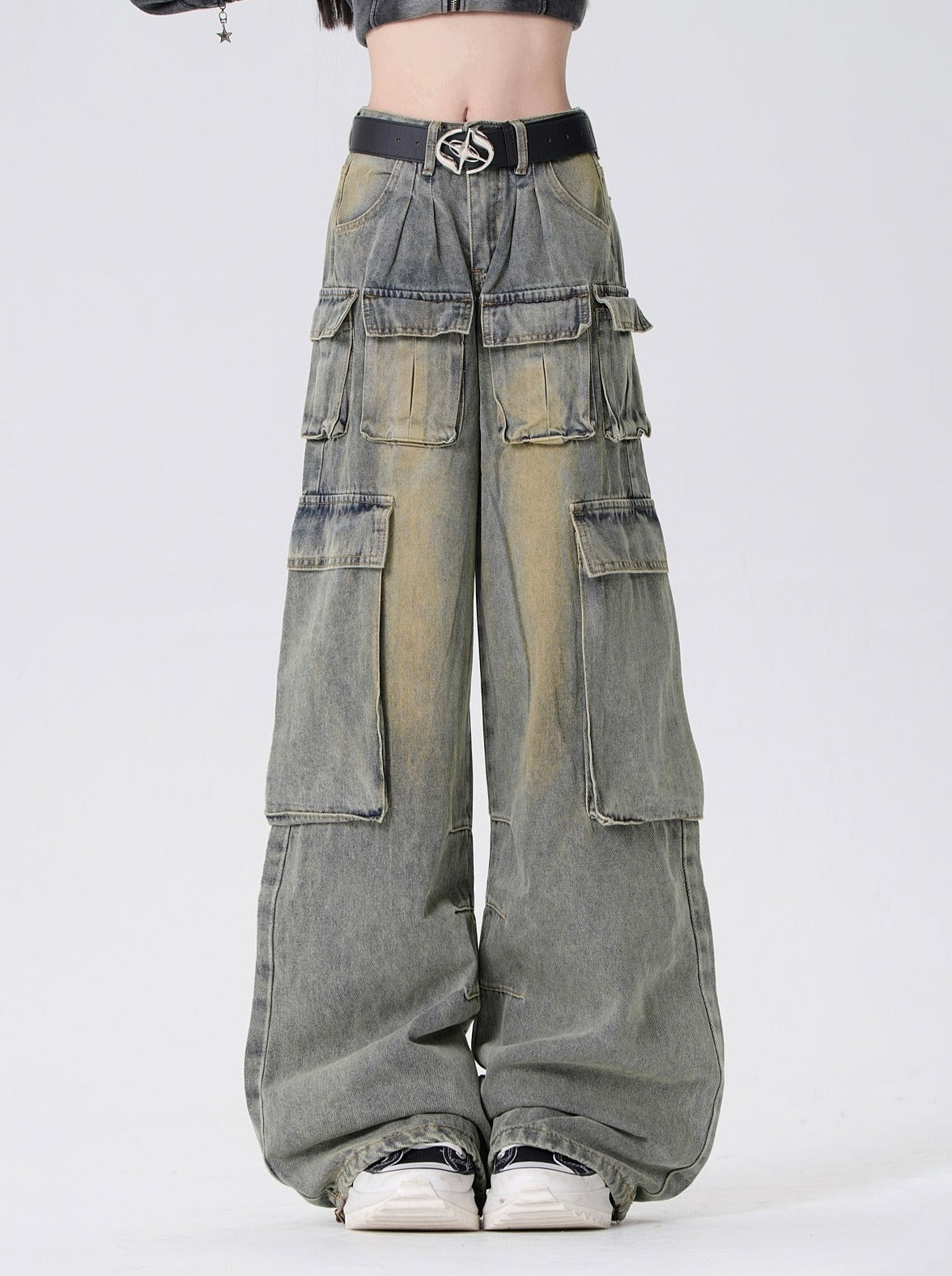 Osh cargo denim pants