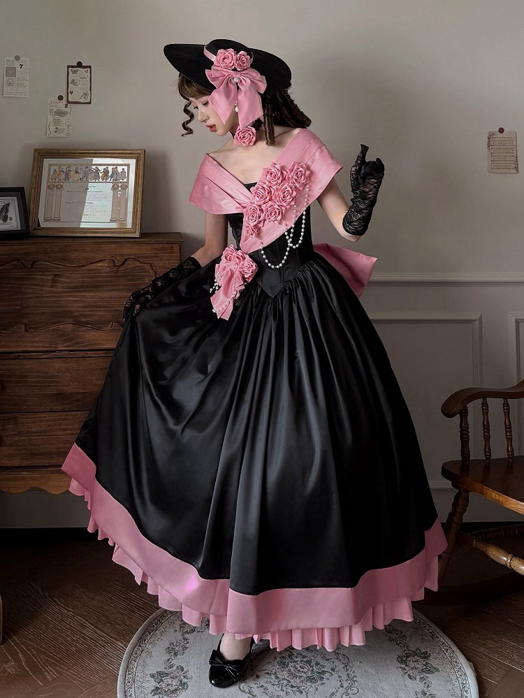 [Précommande jusqu'au 28 avril] Chapeau + accessoires de la série Princesse Rose Gothique Élégante