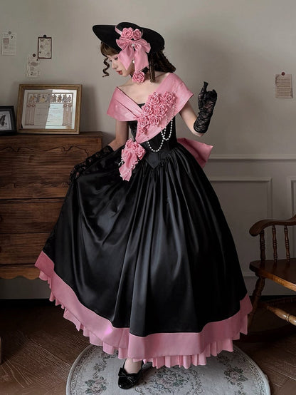 [Précommande jusqu'au 28 avril] Chapeau + accessoires de la série Princesse Rose Gothique Élégante