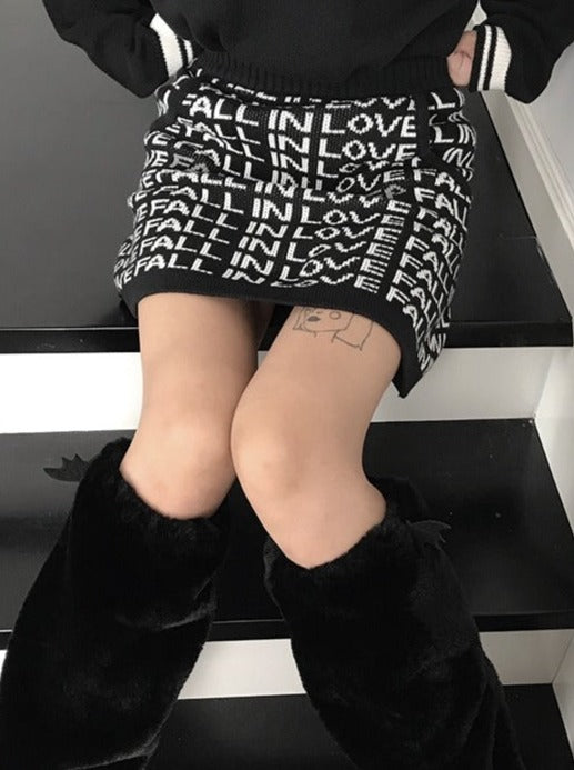 American Logo Knit Skirt