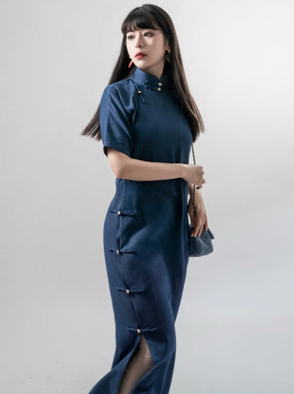 Denim-ism Star Button China Dress