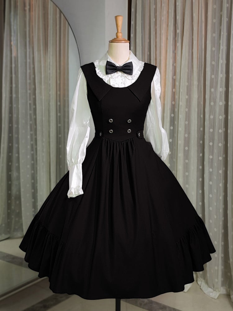 【12月9日予約締切】スプリットカラーエレガントバックレースアップドレス