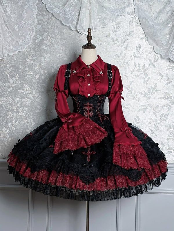 [Deadline for reservations: December 8] Black Mist Banquet Gothic Embroidery Gorgeous Bustier Dress + Setup