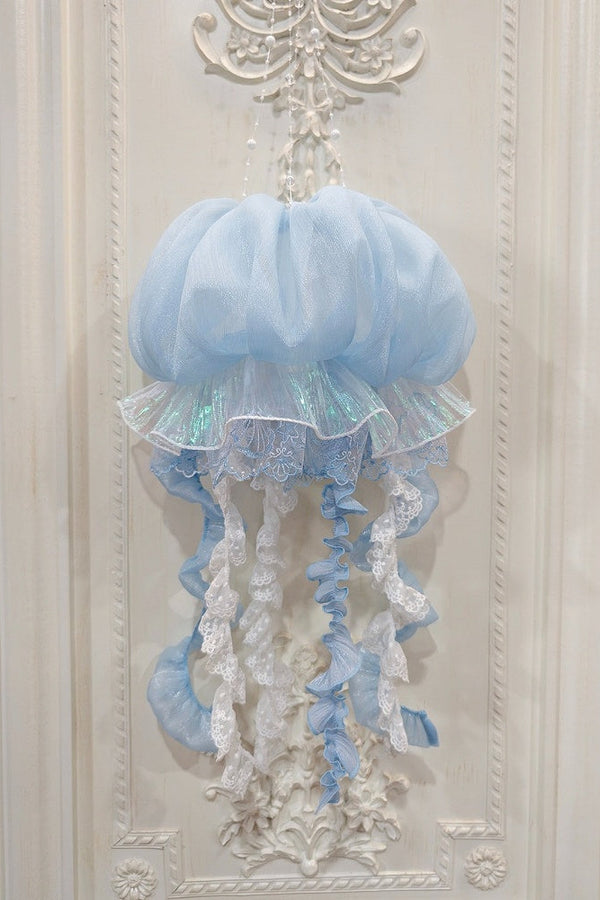[Pre-order Deadline: August 1] Blue/White/Purple Jellyfish Fairy Series Accessories (Shell-Shaped Long-Train Headdress, Jellyfish Hair Clip, Wrist Cuffs, Beaded Lace Choker, Jellyfish Headpiece/Handheld)