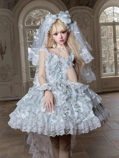 [Précommande jusqu'au 13 mai] Accessoires de la série fantaisie papillon bleu/blanc/vert clair