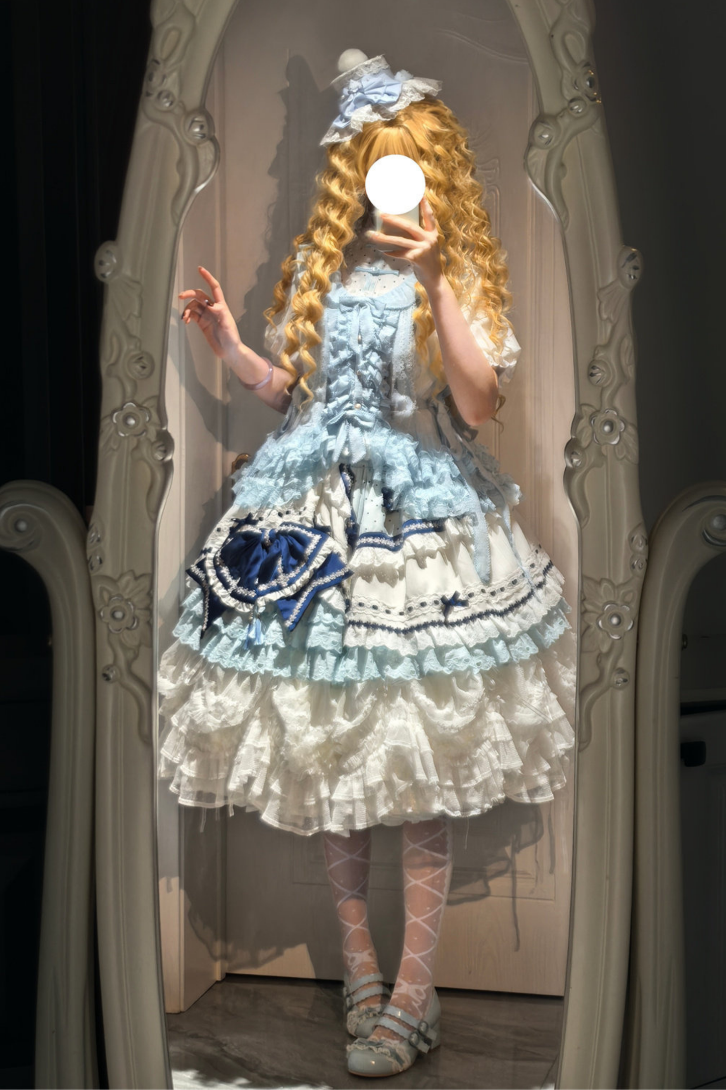 [3월 18일 예약마감] 차이나 드림 원피스 + 점퍼 스커트 + 소매 + 레그 워머 + 머리띠 + 칼라 + 클립 + 리본 + 공주 소매