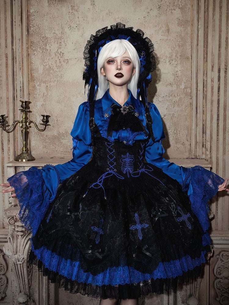 【12月8日予約締切】Black Mist Banquet ゴシックレースジュリエットスリーブシャツ