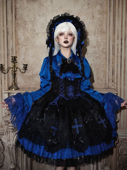 【12月8日予約締切】Black Mist Banquet ゴシックレースジュリエットスリーブシャツ