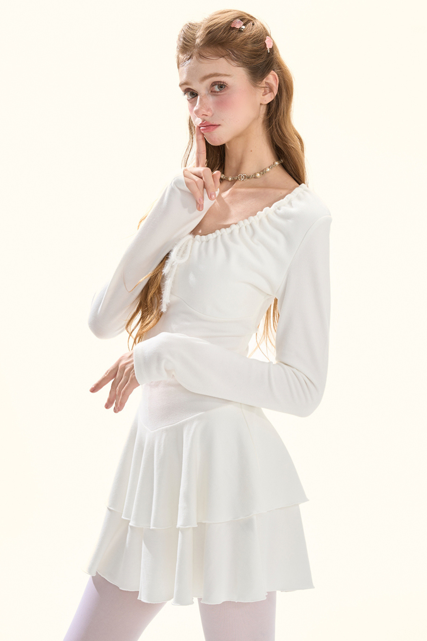 シャーリングドレープピュアドレス