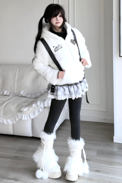 ファーベアフードリバーシブルジャケット