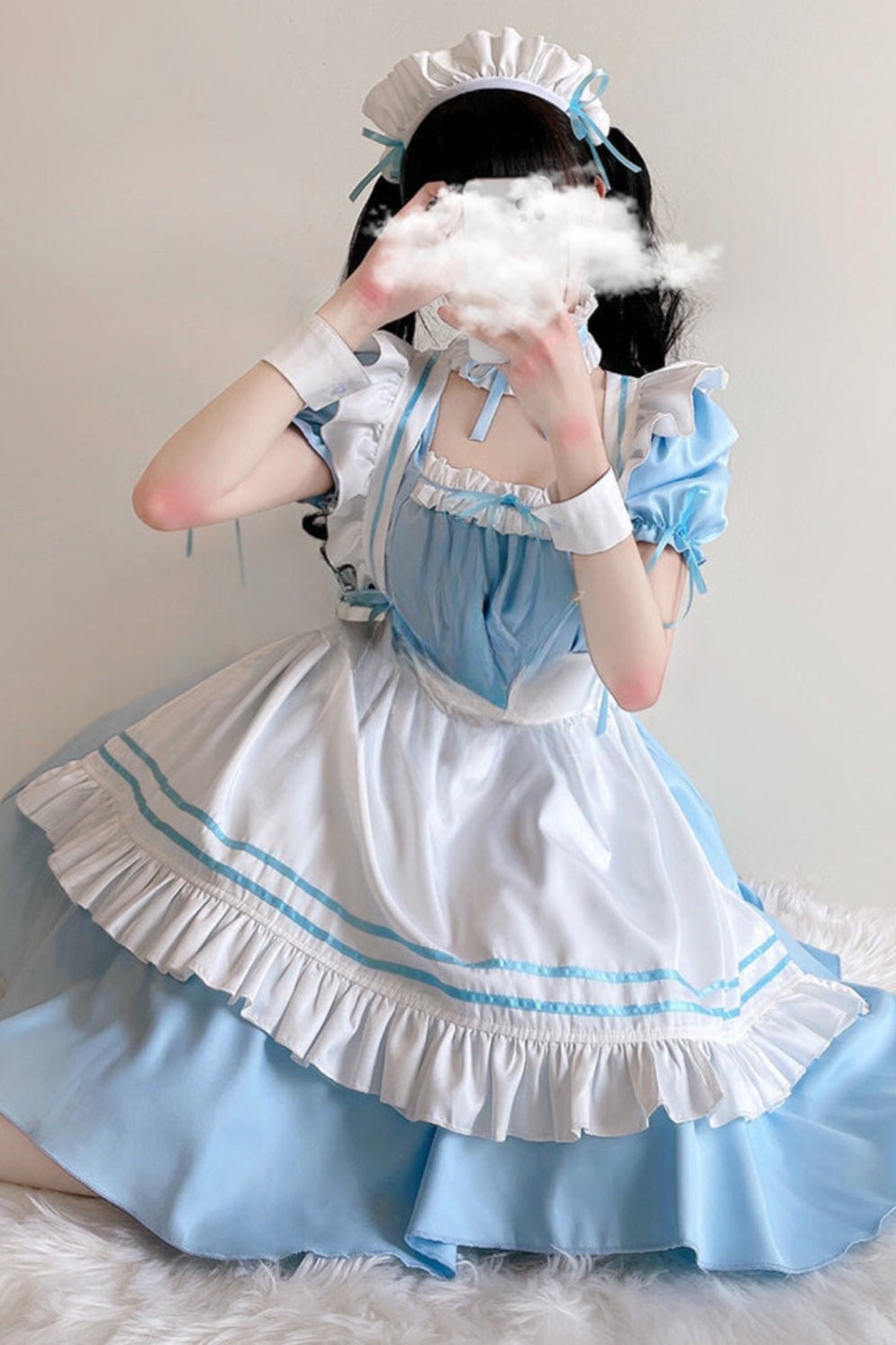 Powder Blue Alice Made Dress Set