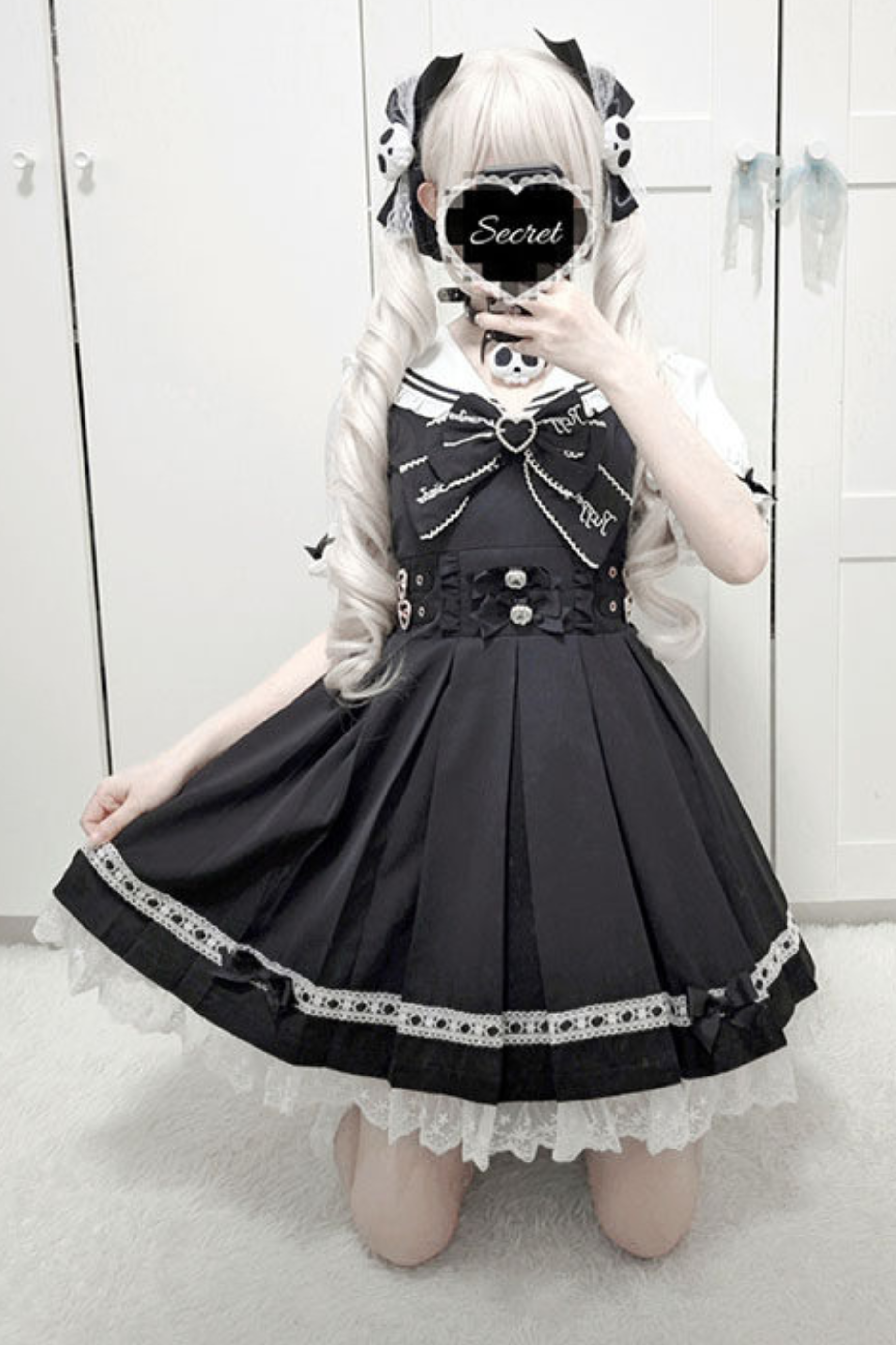 Dark Sweet Lace Sailor Dress – Belchic