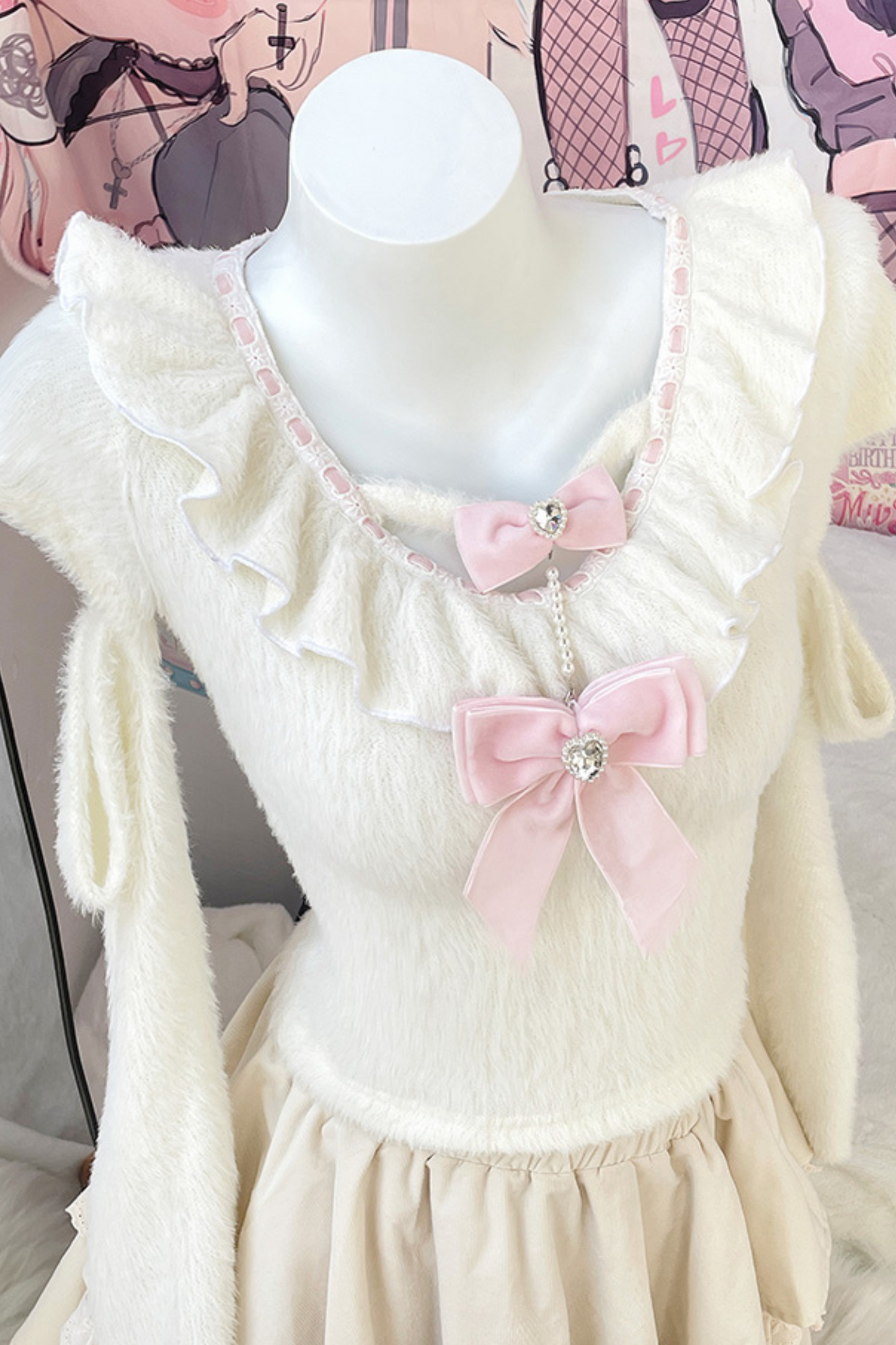 Sweet girly ribbon top + cake skirt