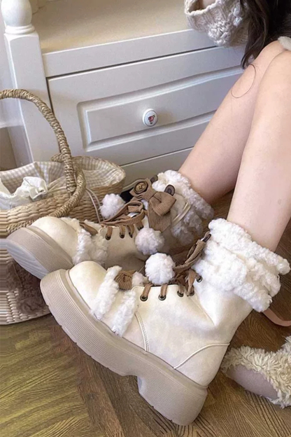 シープパフスノーブーツ