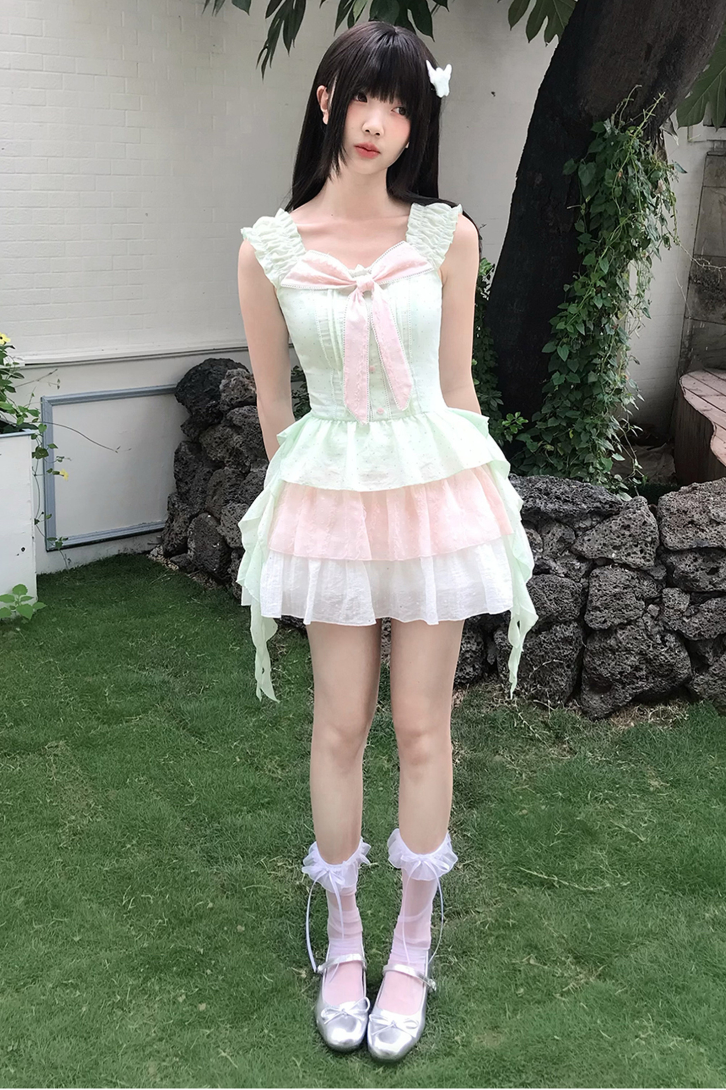 スイートガールドットドレス