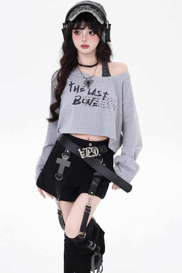 Off-the-shoulder cool two-piece top