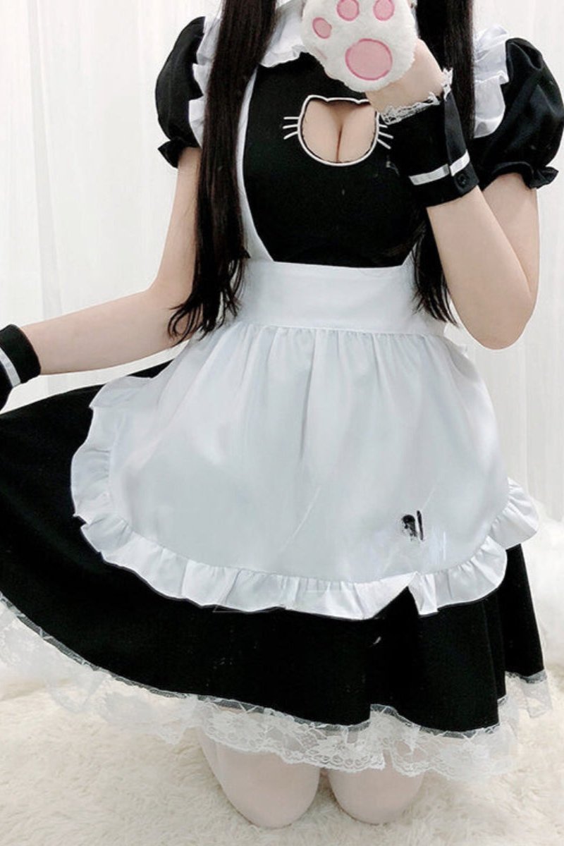 Japanese Light Lolita Maid Dress Set