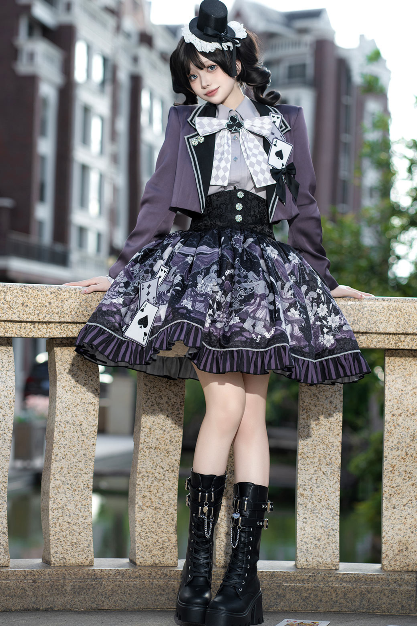 ナイトアリスマジックシアターロリータスカート+シャツ+ショートジャケット