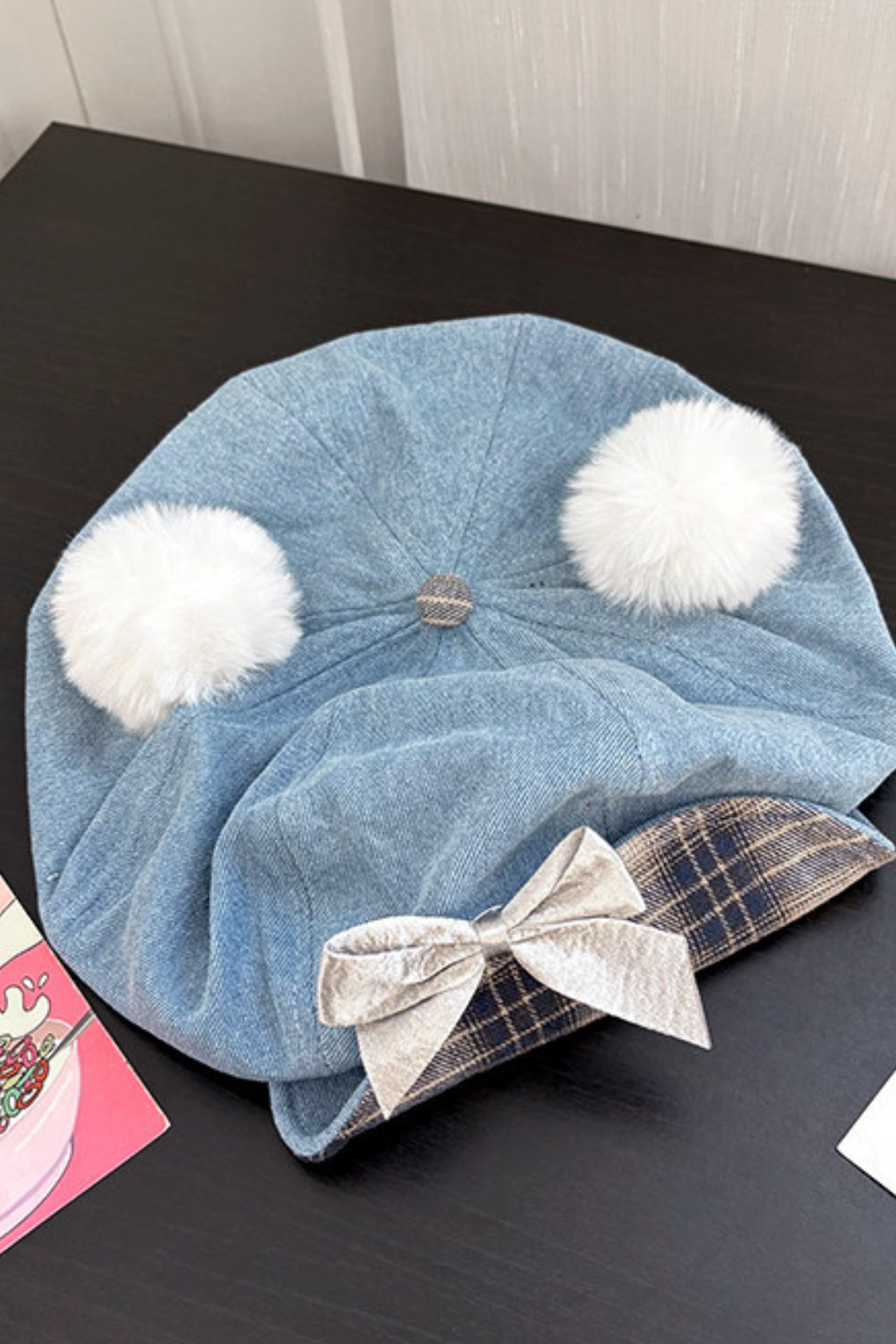 Bear Ear Plaid Beret