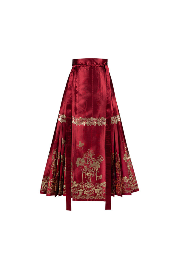 China Big Sleeve Dress + Apron + Skirt + Leg Warmers + Hairband + Clip + Pin