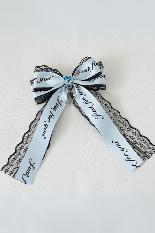 Diamond Hairpin Letter Streamer Ribbon Clip