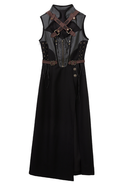 [Reserved Item] Punk Style Dark Gothic Dress + Shorts + Shawl + Sleeves + Belt Bag