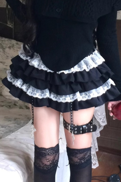 フレンチダークトップス+ケーキスカート