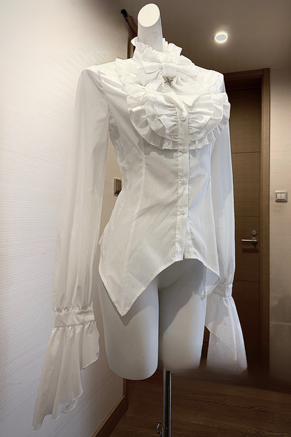 ゴシックロリータケープ+シャツ+スカート+リボン+ボンネット