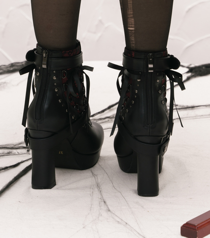 【12月8日予約締切】LACYBONESダークゴシックパンクブーツ