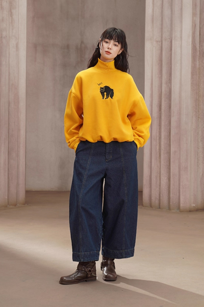 Suncat Yellow Semi-Turtleneck Top