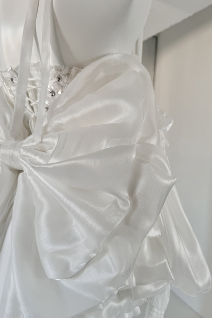 パーフェクトチューブトップ+フリルスカートパンツ+リボンテール