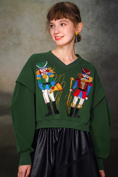 Retro Toy Wide V-Neck Top