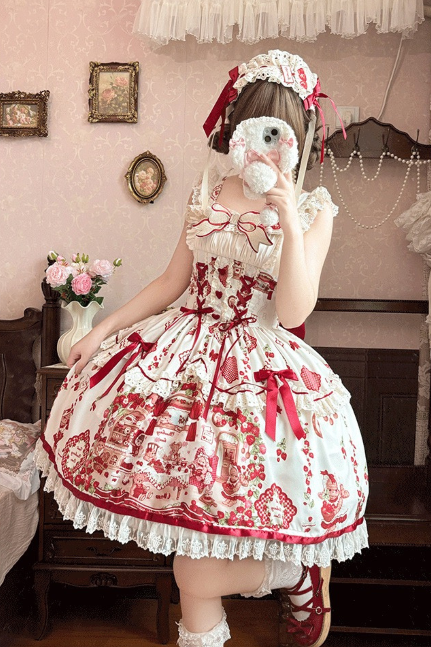 ストロベリードールロリータドレス