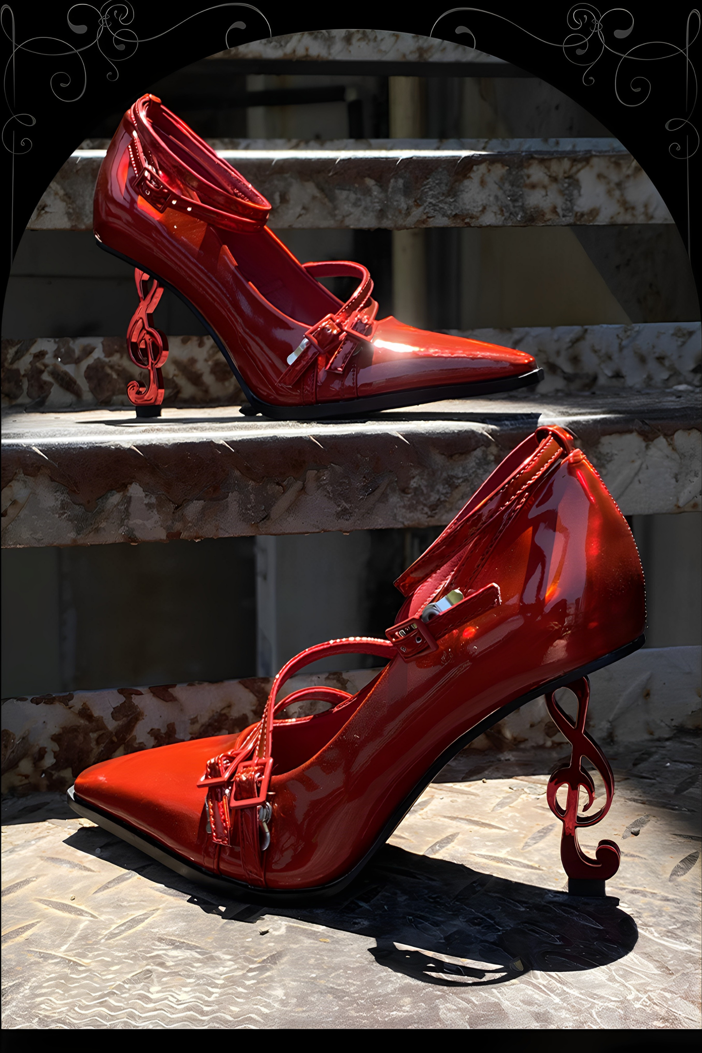 Gothic Note High Heels