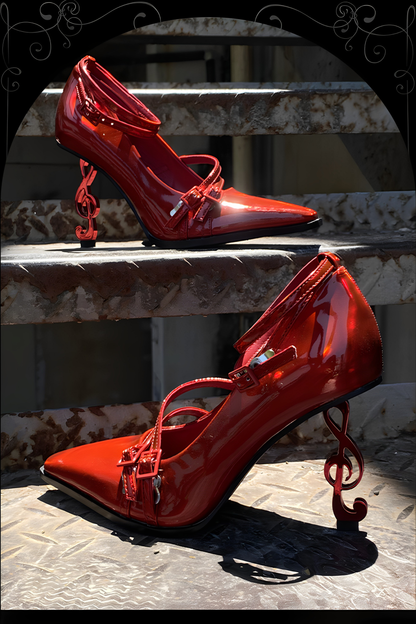 Gothic Note High Heels